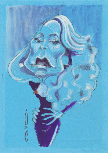 Cartoon: Jerry Hall (medium) by zed tagged jerry,hall,usa,actress,model,rock,and,roll,portrait,caricature