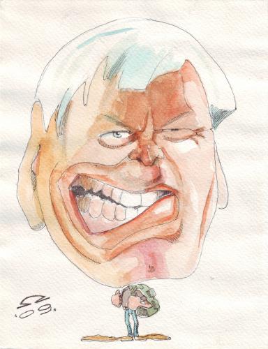 Cartoon: John (medium) by zed tagged john,globetrotter,usa,world,caricature
