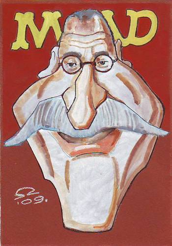 Cartoon: Sergio Aragones (medium) by zed tagged sergio,aragones,spain,artist,mexiko,usa,mad,magazine,groo,the,wanderer,portrait,caricature,famous,people