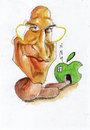 Cartoon: Steve Jobs (small) by zed tagged steve jobs usa inventor chairman apple business portrait caricature