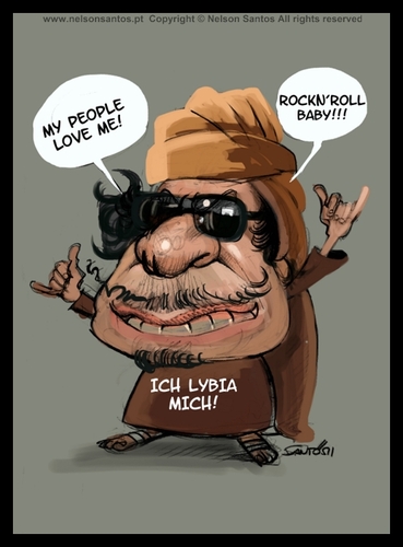 Cartoon: kadafi cartoon (medium) by Caricaturas tagged kadafi,cartoon