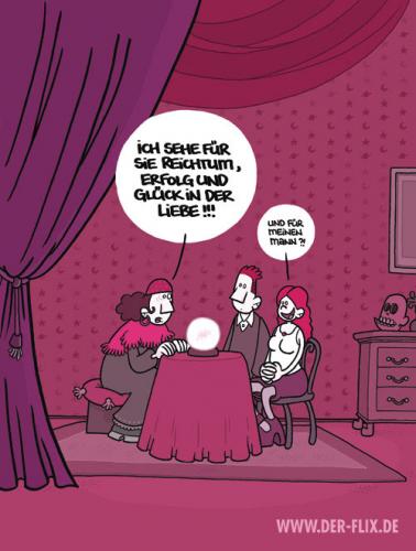 Cartoon: Reichtum Erfolg und Glück (medium) by Flix tagged flix,reichtum,erfolg,glück,wahrsagerin