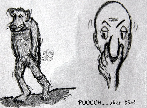 Cartoon: puuh... (medium) by schmidibus tagged flatulenz,puuh,winnie,bär,der