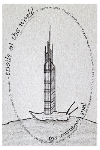 Cartoon: the downtown snail - no.13 (medium) by schmidibus tagged wolkenkratzer,downtown,welt,schnecken