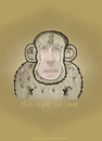 Cartoon: the ape in me (small) by schmidibus tagged ape affe monkey selfportrait selbstporträt selbstbildnis erkenne dich selbst gnothi seauton heraklit delphi platon apollon antik griechisch gott