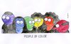 Cartoon: People of Color (small) by Matthias Schlechta tagged no,to,racism,nein,zum,rassismus