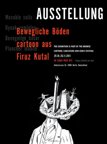 Cartoon: bewegelische Böden (medium) by firuzkutal tagged kutal,firuz,bewegelische,ausstellung,exhibition