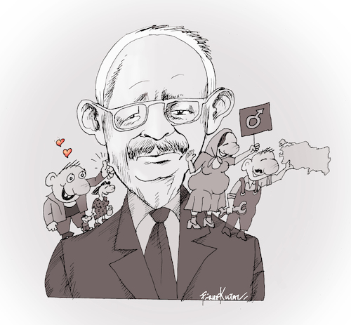 Cartoon: Kilicdaroglu president candidate (medium) by firuzkutal tagged electiin2023,turkey,turkiye,kemal,kilicdaroglu,president,candidate,loveable,democrasy,electiin2023,turkey,turkiye,kemal,kilicdaroglu,president,candidate,loveable,democrasy