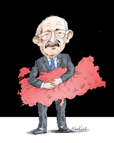 Cartoon: Last 5 days  forelection (medium) by firuzkutal tagged kilicdaroglu,sanasoz,portrait,firuzkutal,editorial,cartoon,election2023,turkiye,baykemalgeliyor,baykemal,democracy,everything,will,be,fine,president,polorisation,kilicdaroglu,sanasoz,portrait,firuzkutal,editorial,cartoon,election2023,turkiye,baykemalgeliyor,baykemal,democracy,everything,will,be,fine,president,polorisation