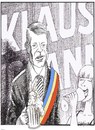 Cartoon: Romanian President Klaus Iohanns (small) by firuzkutal tagged romania,firuz,kutal,etnic,germany,german,klaus,iohanns,werner,president,octoberfest,election,winning,wins