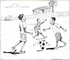 Cartoon: World Cup 2018 begins (small) by firuzkutal tagged football,world,cup,russia,germany,italia,brasil,fair,play,soccer,afrique,ball,game,holligan