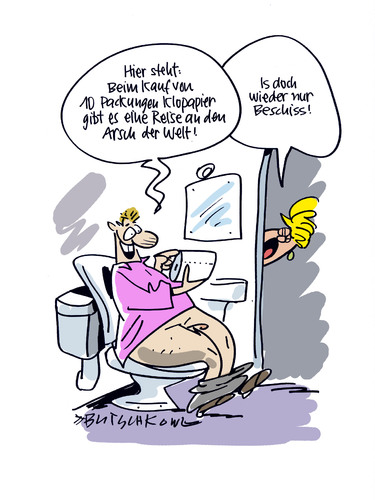 Cartoon: Der Arsch der Welt (medium) by Butschkow tagged werbung,toilette,klo,verarsche,betrug,lüge,paar,beziehung,mann,frau,streit,ehe,betray,ad,advertisment,lie,der,werbung,toilette,klo,verarsche,betrug,lüge,paar,beziehung,mann,frau,streit,ehe,betray,ad,advertisment,lie