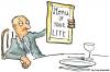 Cartoon: Guy that just cant be bothered (small) by Frits Ahlefeldt tagged life restaurant people enough menu eat options choose