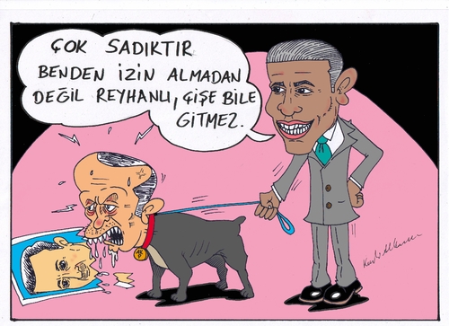 Cartoon: Erdogan (medium) by kader altunova tagged usa,abd,erdogan,obama,assad,amerika,türkiye