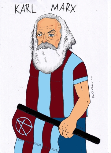 Cartoon: karl marx (medium) by kader altunova tagged karl,max,trabzonspor