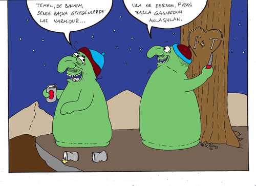 Cartoon: laz (medium) by kader altunova tagged alien,laz,uzay