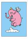 Cartoon: rosa elefant (small) by kader altunova tagged rosa,elefant,fogel,fliegen,wolke,himmel