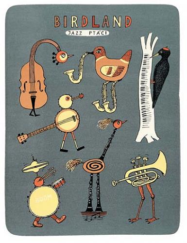 Cartoon: Birdland (medium) by Jiri Sliva tagged blues,music,birdland,jazz