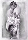 Cartoon: Josephine Baker (small) by slwalkes tagged josephine,baker,digital,painting,wacom,photoshop