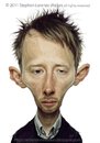 Cartoon: Thom Yorke- Radiohead (small) by slwalkes tagged digital,painting,musician,walkes,radiohead