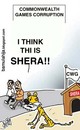 Cartoon: Is this Shera!?? (small) by bamulahija tagged sports cwg corruption cartoon commonwealth games new delhi