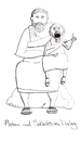 Cartoon: Platon und Sokrates im Dialog (small) by TRIPKE tagged platon,sokrates,philosophie