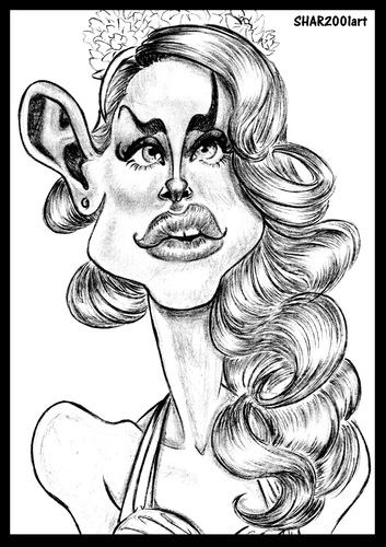 Cartoon: Lana del rey (medium) by shar2001 tagged rey,del,lana,caricature