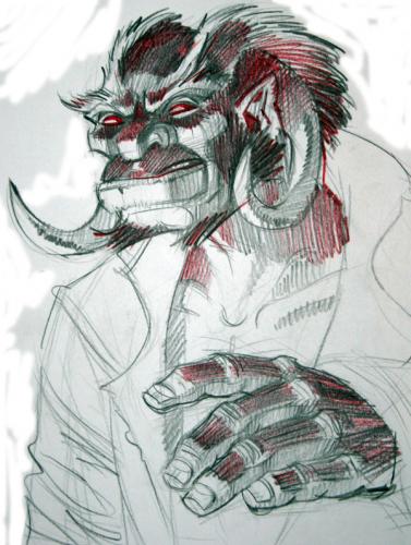 Cartoon: goblin (medium) by herr Gesangsverein tagged monster