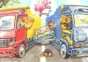 Cartoon: Trucker (small) by herr Gesangsverein tagged trucker