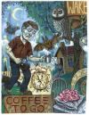 Cartoon: coffee to go (small) by rasmus juul tagged paint,on,board