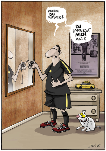 Cartoon: Trockenübung (medium) by andre sedlaczek tagged fussball,schiedsrichter,em,wm,bundesliga,fussball,schiedsrichter,em 2012,euro 2012,bundesliga,wm,em,2012,euro