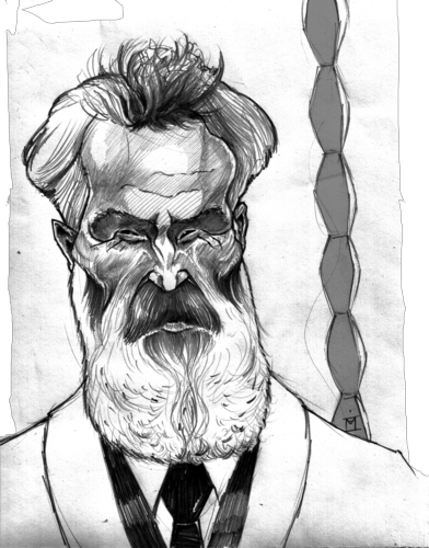 Cartoon: Constantine Brancusi (medium) by Mattia Massolini tagged brancusi,caricature