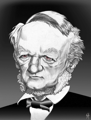 Cartoon: Richard Wagner (medium) by Mattia Massolini tagged wagner