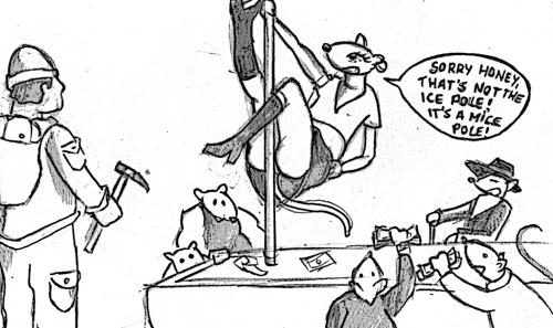 Cartoon: mice pole (medium) by Playa from the Hymalaya tagged mouse,mice,pole,dance,ice