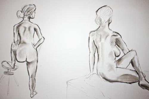 Cartoon: Nude woman drawing (medium) by Playa from the Hymalaya tagged nude,woman,drawing