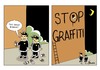 Cartoon: Stop Graffiitti Revised (small) by Playa from the Hymalaya tagged graffitti police polizei spray sprühen wall writing