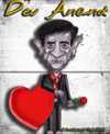Cartoon: Dev Anand Caricature (small) by gursharanthecartoonist tagged dev,anand,romantic,hero