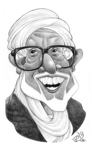 Cartoon: Sheikh Hassan Al-Turabi - Sudan (medium) by tamer_youssef tagged sheikh,hassan,al,turabi,sudan,politics,religion,catoon,caricature,portrait,pencil,art,sketch,by,tamer,youssef,egypt