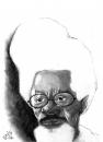 Cartoon: Wole Soyinka (small) by tamer_youssef tagged wole soyinka nobel prize winner in literature 1986 nigeria culture catoon caricature portrait pencil art sketch by tamer youssef egypt