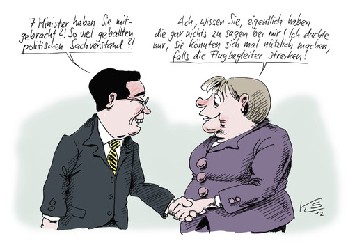 Cartoon: 7 Minister (medium) by Stuttmann tagged china,merkel