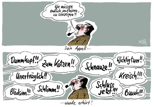 Cartoon: Appell (medium) by Stuttmann tagged iran,israel,grass
