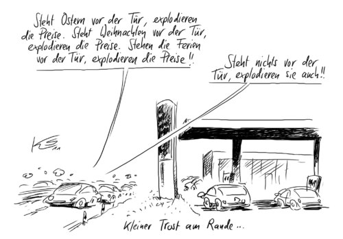 Cartoon: Explodieren (medium) by Stuttmann tagged benzin,preise,tankstelle,autos,sprit,benzin,preise,tankstelle,autos,sprit