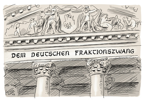 Cartoon: Fraktionszwang (medium) by Stuttmann tagged fraktionszwang
