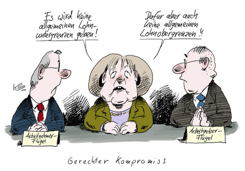 Cartoon: Gerecht (medium) by Stuttmann tagged mindestlohn