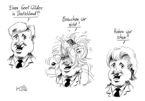 Cartoon: Haben wir... (medium) by Stuttmann tagged seehofer,geert,wilders,csu,horst seehofer,geert wilders,csu,karikaturen,horst,seehofer,geert,wilders