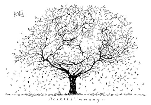 Cartoon: Herbststimmung (medium) by Stuttmann tagged herbst,angela,merkel,cdu,kanzlerin,herbst,angela merkel,kanzlerin,cdu,stimmung,angela,merkel