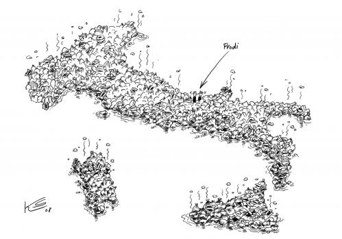 Cartoon: Italien (medium) by Stuttmann tagged italien,italia,italy,prodi,italien,müllkrise,müllabfuhr,mülldeponie,mafia,streik,skandal,silvio berlusconi,romano prodi,demonstration,gehalt,export,wirtschaft,putzeinsatz,entsorgung