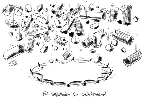 Cartoon: Notfallplan (medium) by Stuttmann tagged eu,griechenland,notfallplan,insolvenz,pleite,rettungspaket,eu,griechenland,notfallplan,insolvenz,pleite,rettungspaket,rettung,notfall,finanzkrise,wirtschaftskrise