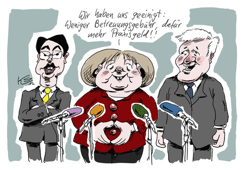 Cartoon: Praxisgeld (medium) by Stuttmann tagged betreuungsgeld,praxisgeld