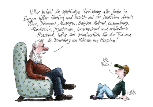 Cartoon: Vergleich (medium) by Stuttmann tagged schäuble,putin,hitler,vergleich,ukraine,krim,russland